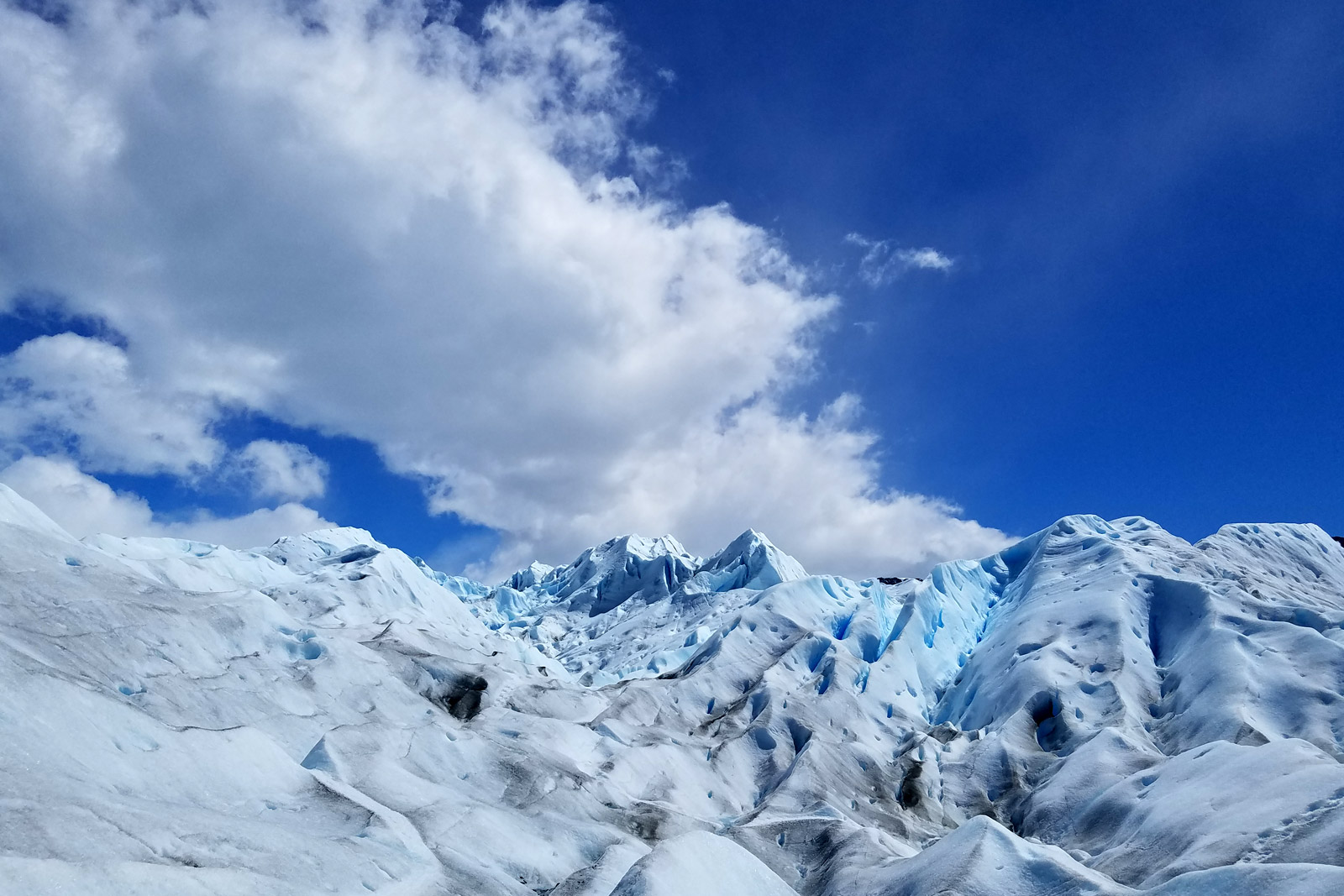 氷河の上の景色