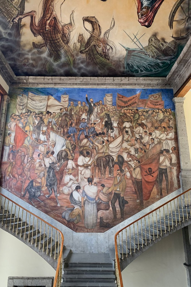 チャプルテペック城の壁画